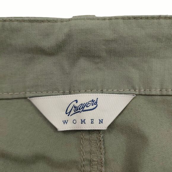 Grayers Joggers Pants Womens Small Green Ankle Zip Stretch Activewear Comfort - Picture 10 of 12